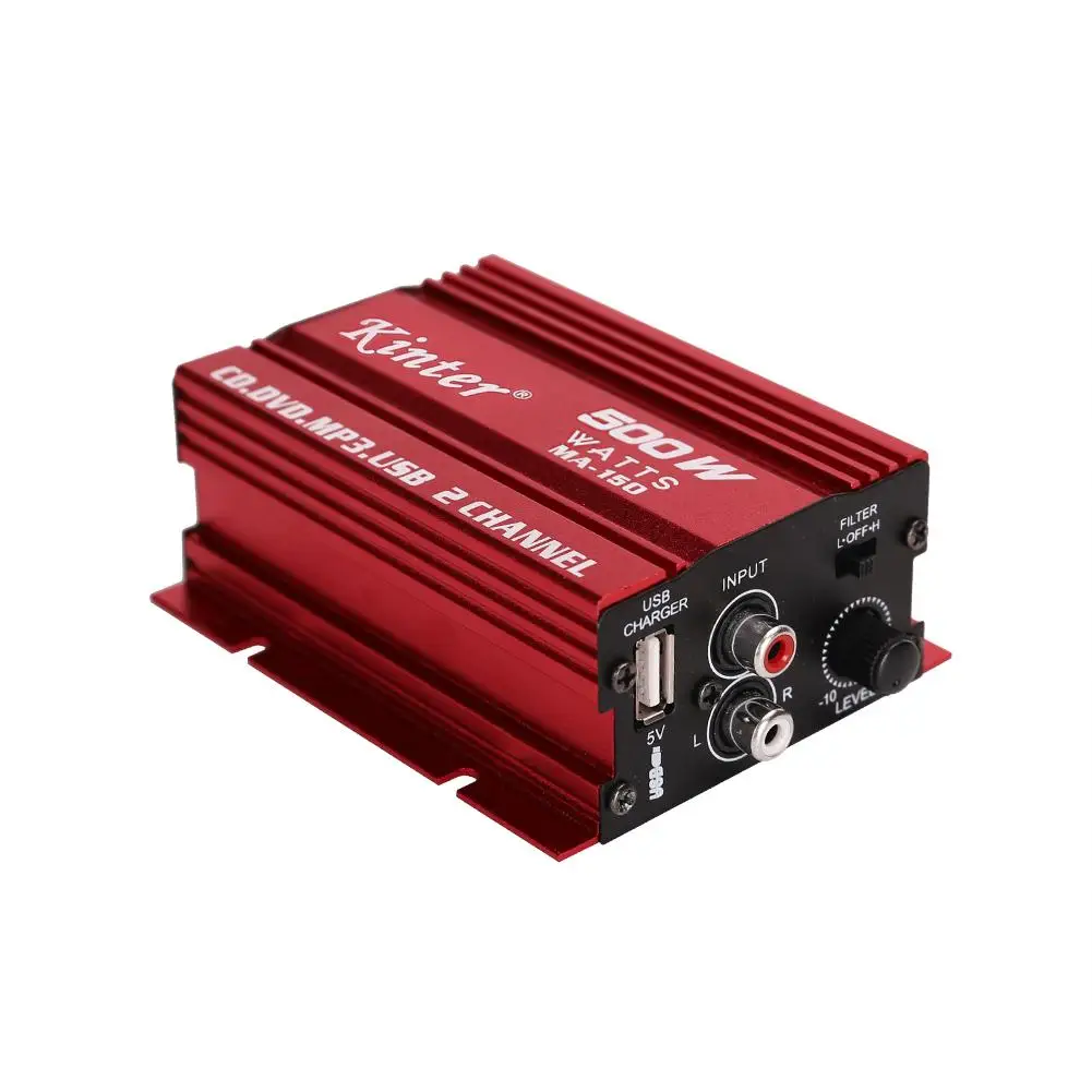 MA150 500W Car Motorcycle 12V 2CH 2 Channel Audio AMP Amplifier Subwoofer Car Accessories