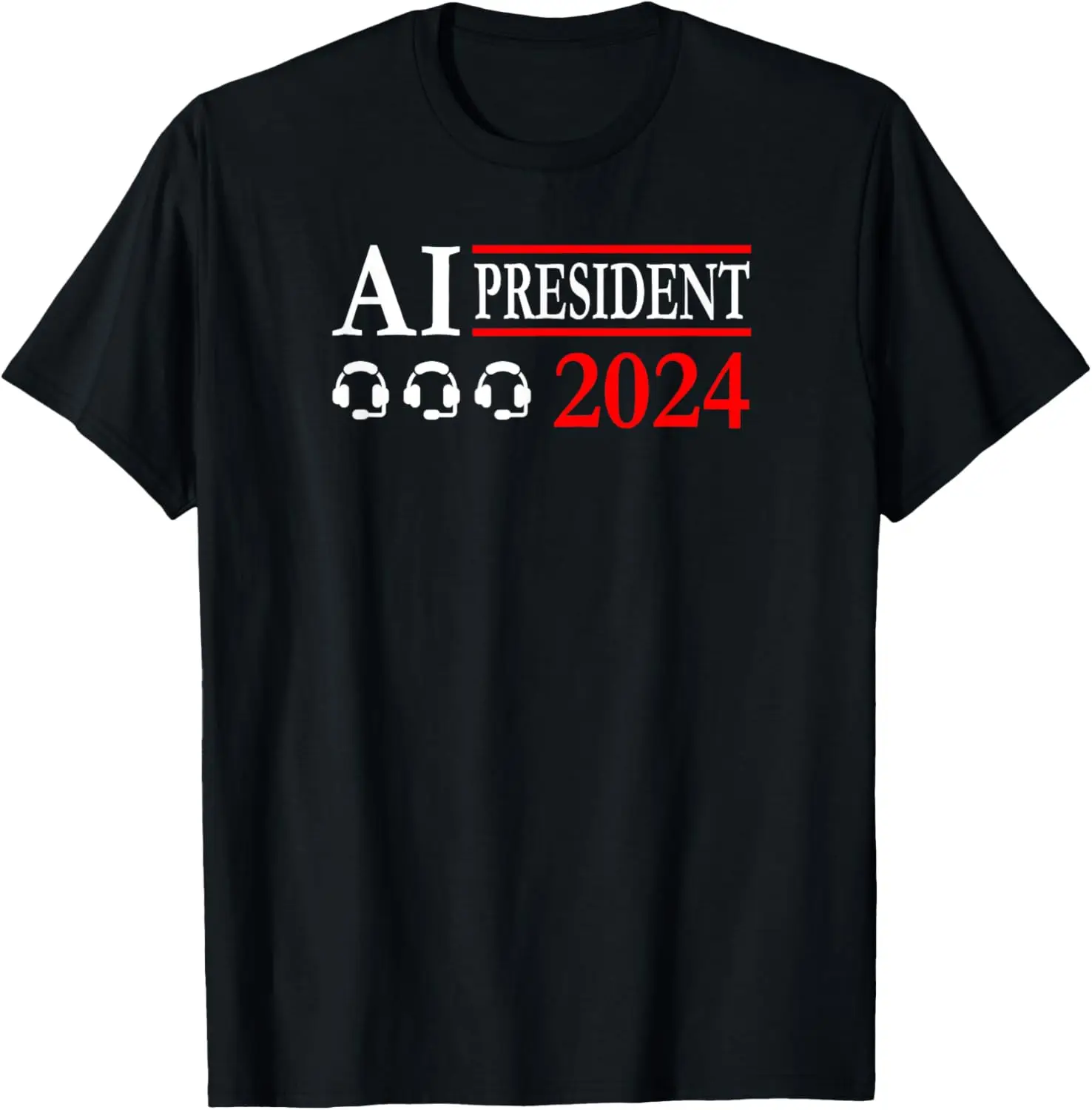 

Забавная футболка для геймеров AI President 2024.