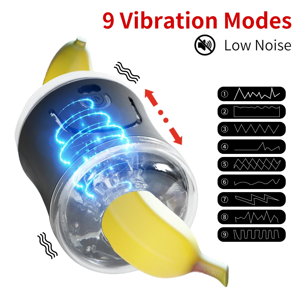 Automatischer männlicher Masturbator, 9 Vibrationsmodi, Mastubator Cup, elektrisches Teleskop-Sexspielzeug, Taschenmuschi für Männer, Spielzeug für Erwachsene