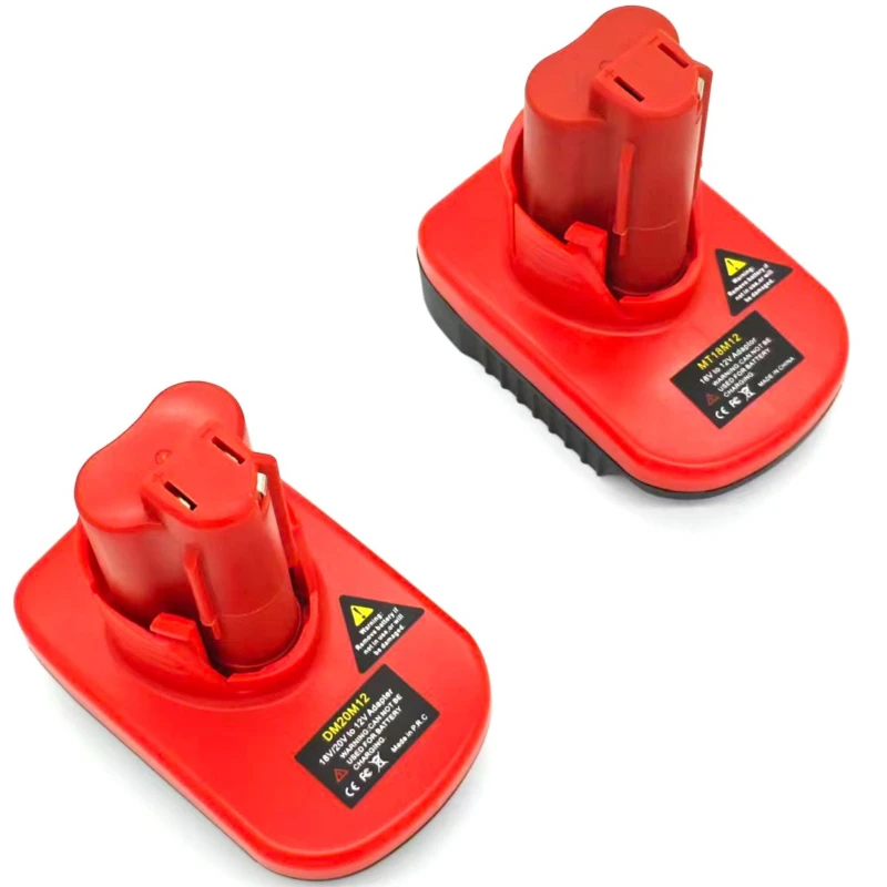 

For Milwaukee/DeWalt/Makita 18V/20V Lithium Batteries Converting To for Milwaukee M12 12V Battery Tools DM20M12 MT18M12 Adapter