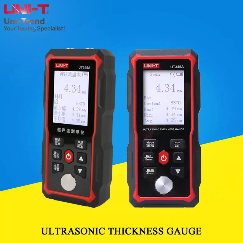 

UNI-T UT345A Ultrasonic Thickness Gauge;Chinese/English language switching