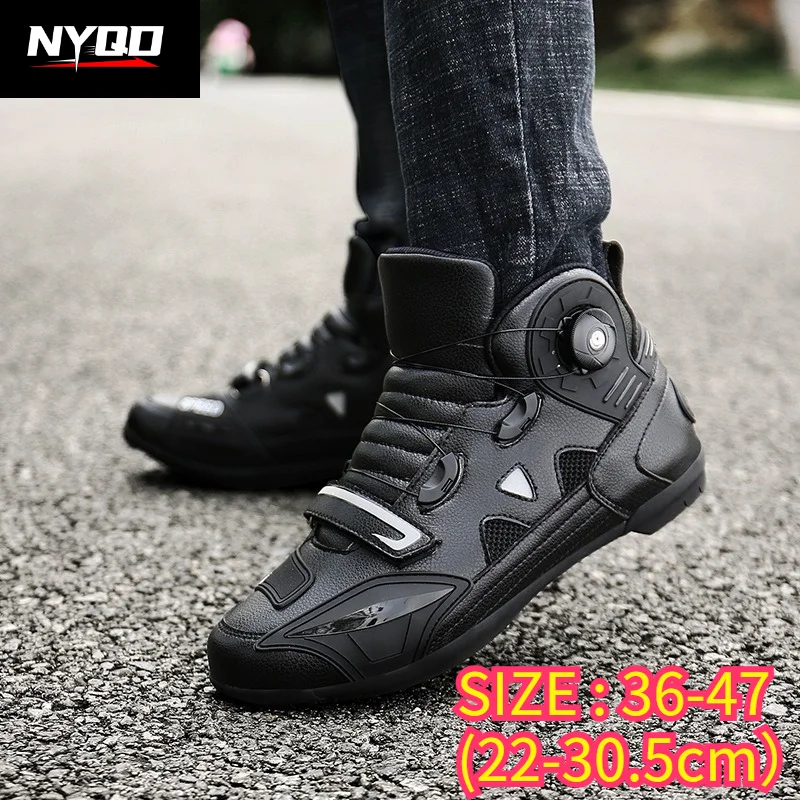 

Motorcycle Riding Shoes Men's Four-season Off-road Locomotive Boots Racing Short Boots Motorcycle Travel Equipment botas moto