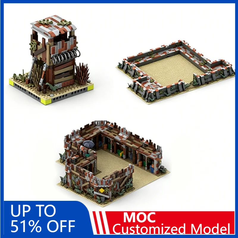 

NEW Modular Wasteland Camp Barricades V1 Model Customize Building Blocks Educational Assembly Apocalyptic Scene Toy Collectors