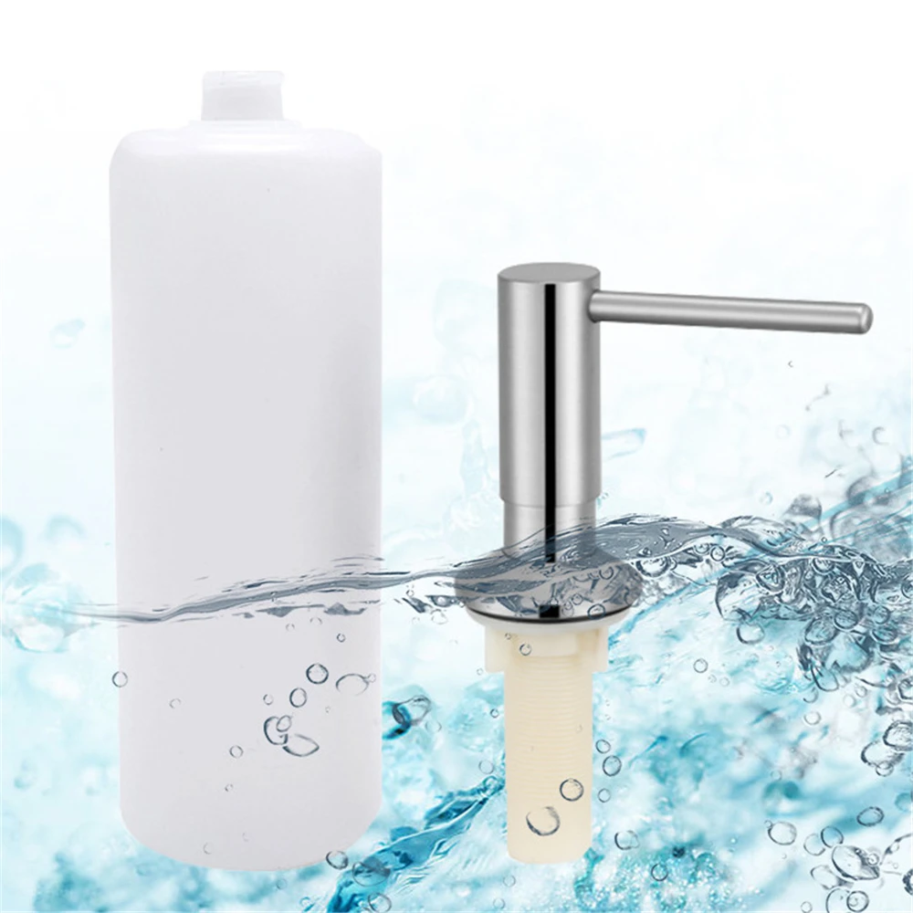 500ML Kitchen Soap Dispenser Stainless Steel Sink Soap Dispenser Hand Press Detergent Lotion Dispensers Liquid Soap Holder