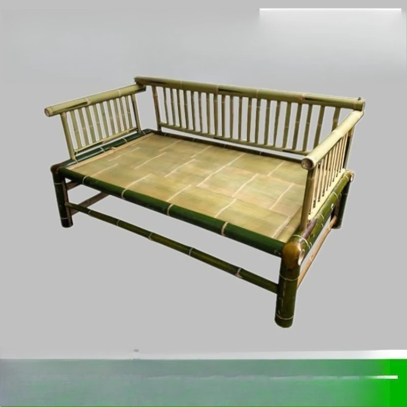 Cool bamboo bed old-fashioned courtyard handmade nap bed imitation bamboo weaving rural bamboo bed simple lying