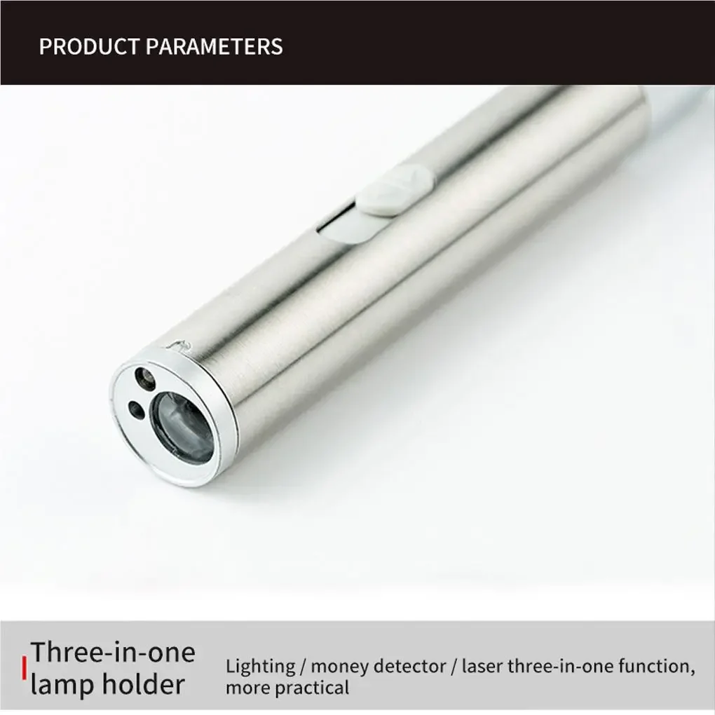 مؤشرات USB قابلة للشحن 3 في 1 مصباح يدوي أداة التخييم مصباح المدمج في بطارية الشعلة الإضاءة الحيوانات الأليفة القطط المعلمين