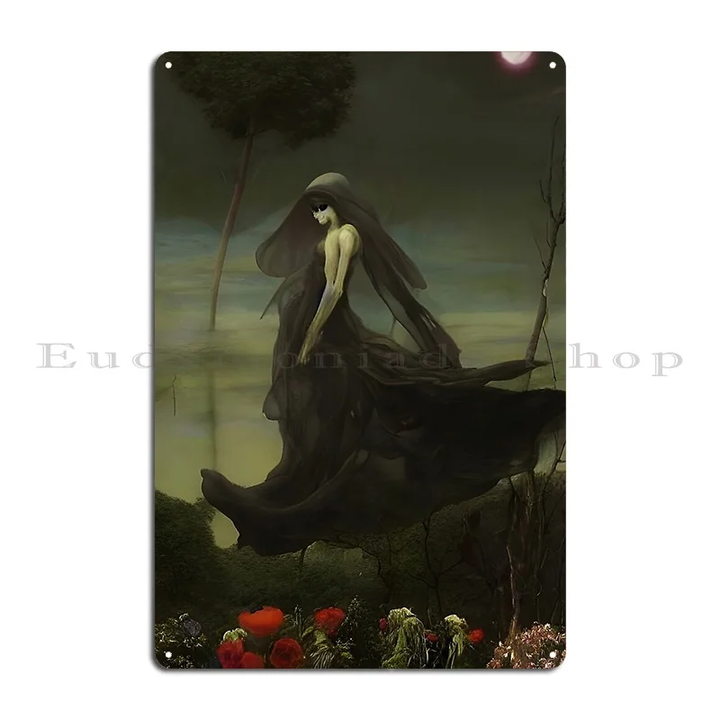 The Death That Glides Through The Night Metal Sign Retro Wall Decor Pub Printing Printing Tin Sign Poster