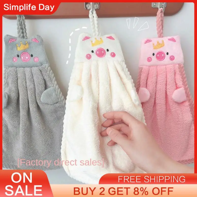 Hand Towels Kitchen Bathroom Hand Towel Ball With Hanging Loops Quick Dry Soft Absorbent Microfiber Towels Kitchen Accessories