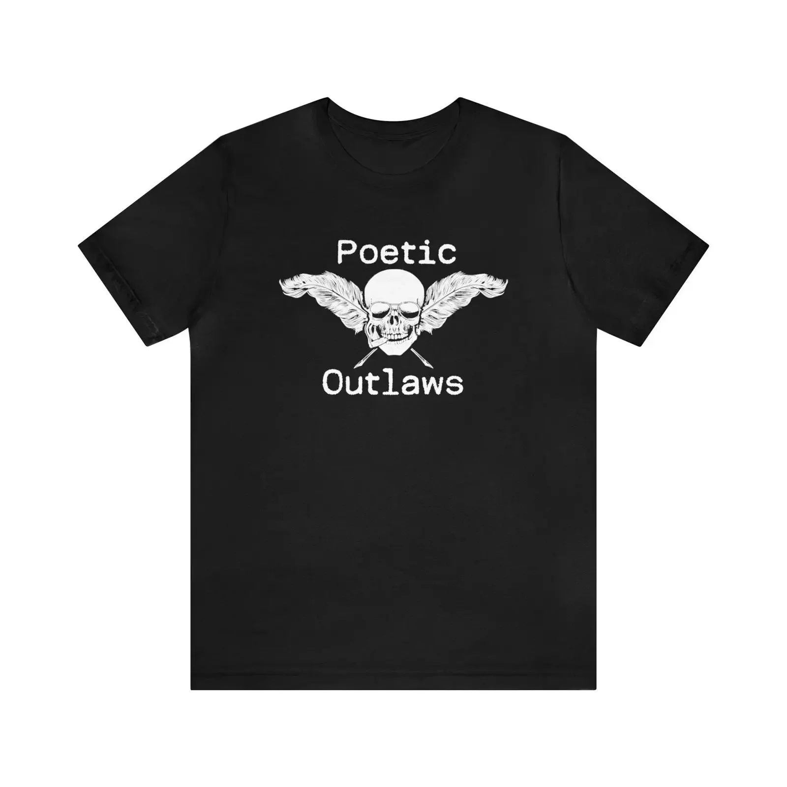 Poetic Outlaws Jersey  T Shirt vintage Washed Top For Everyday Wear Slightly Unisex Stylish Comfortable Stretched homme