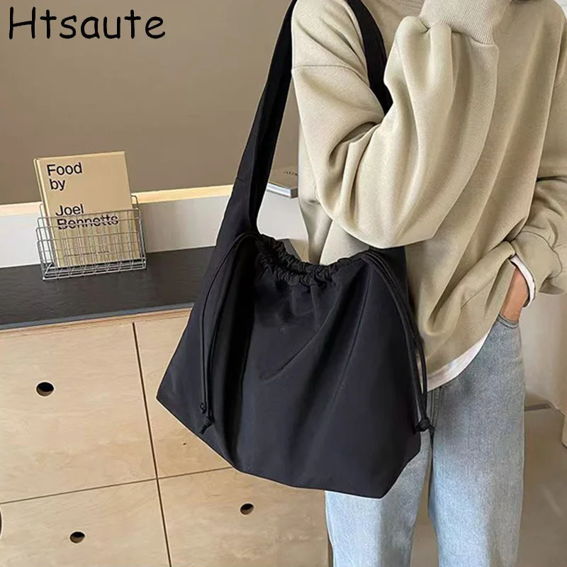 حقيبة يد خفيفة الوزن، حقيبة ريترو متقدمة للنساء، حقيبة كتف مفردة ذات سعة كبيرة، حقيبة حمل للتنقل عبر الجسم