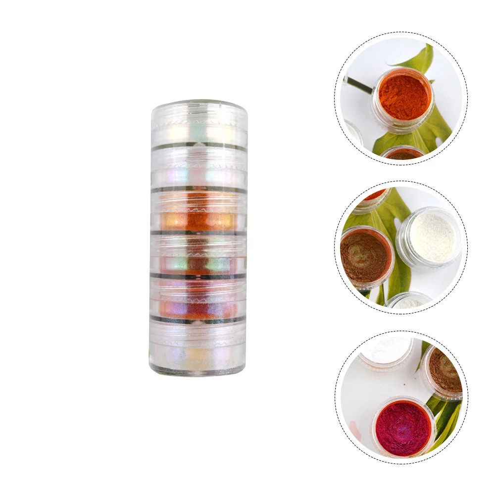 6 個マイカパウダーセット天然有機真珠光沢顔料 Diy 工芸品石鹸作りバスボム化粧品樹脂アート手作り