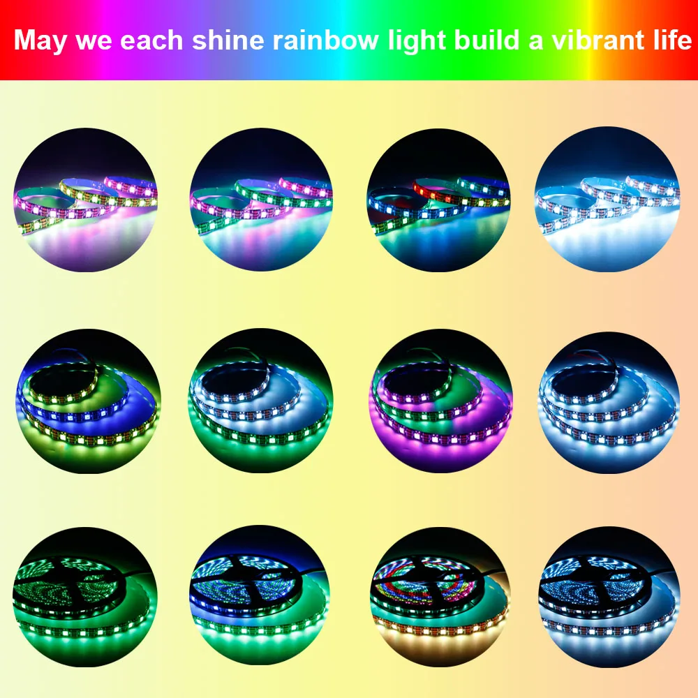 DC5V SK6812 RGBW/NW/WW 4 In 1 Led Strip Light Similar WS2812B Individual Addressable Led Light 30 60 144Leds/m IP30 65 67 DC5V