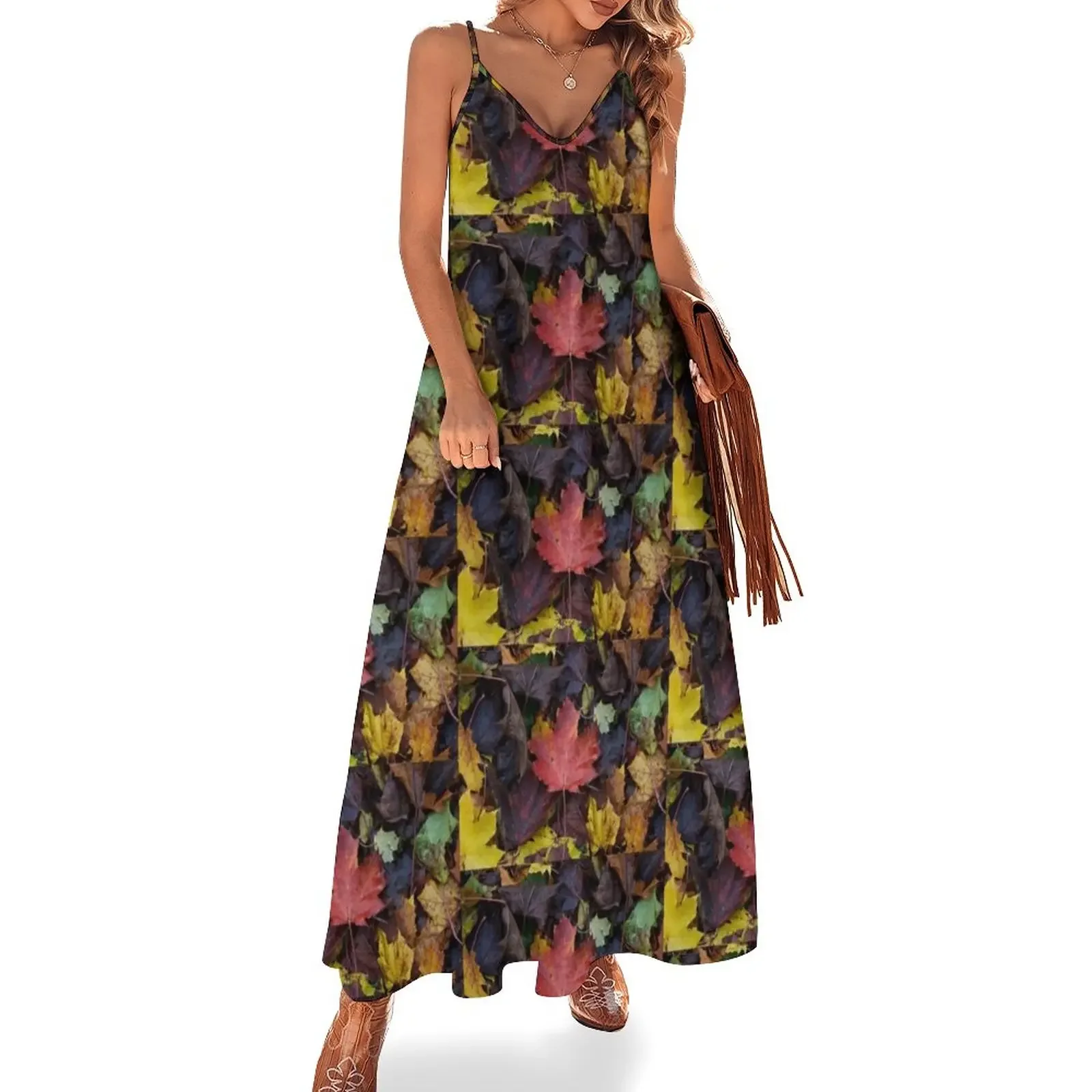 

Fall Leaves Sleeveless Dress long sleeve dress dresses women summer 2025