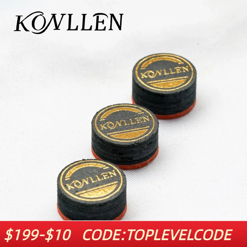 

Konllen BIlliard Carom Cue Tip 14mm Selected 6 layers Pigskin Flexibility Professional Libre Cue Tip Billiard Accessories