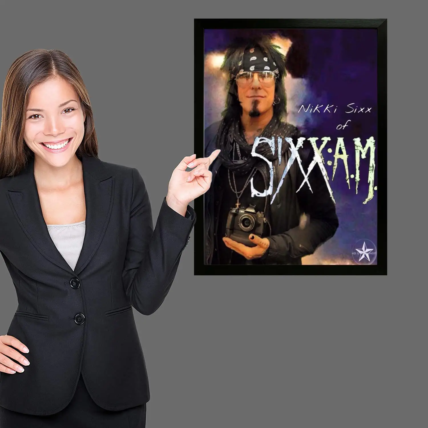 ملصق فني من القماش nikki sixx وطباعة صورة فنية جدارية، ملصقات ديكور غرفة نوم عائلية حديثة، لوحة زخرفية