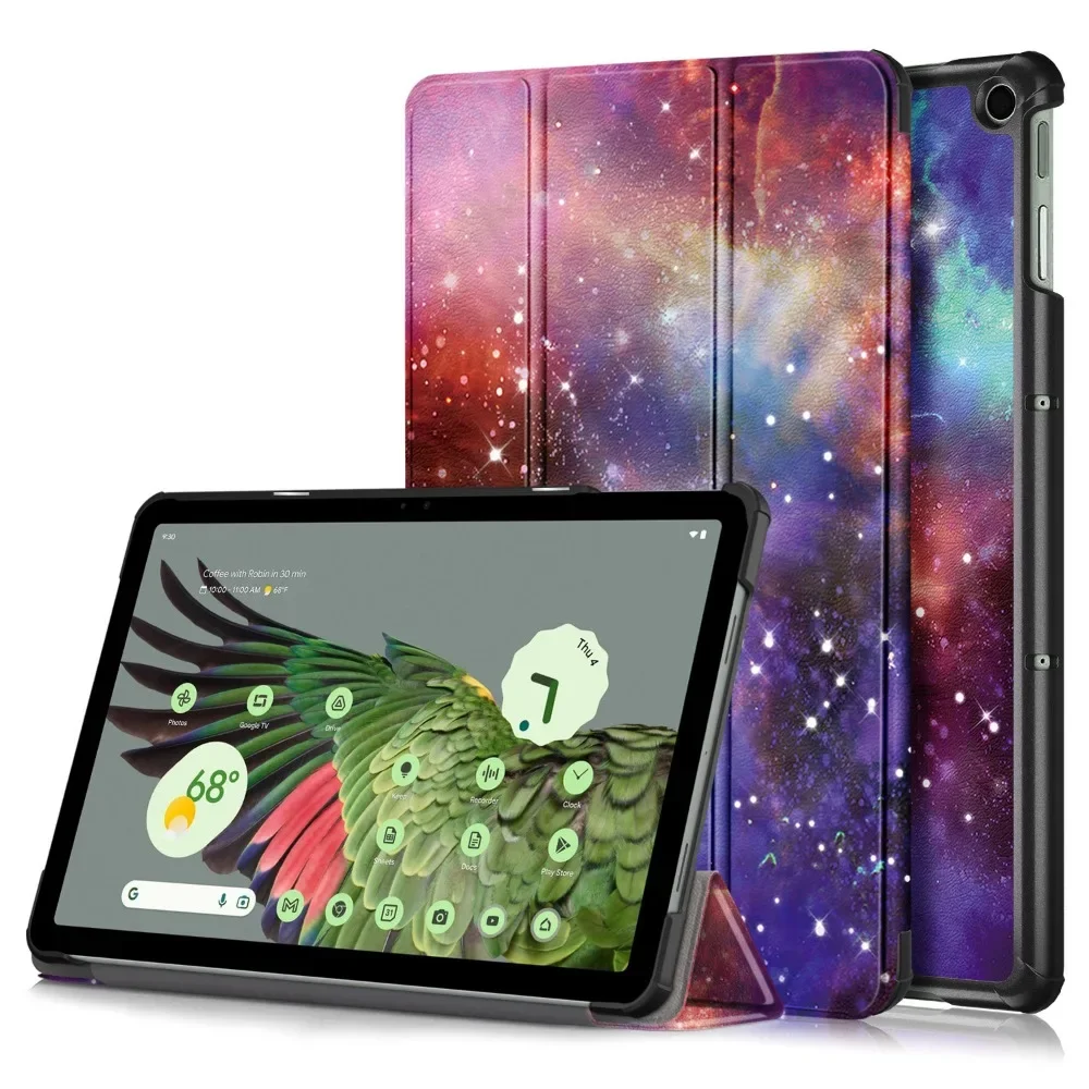 Case For Google Pixel Tablet Kids Cover For Google Pixel Tablet Case 2023 11 inch PU Leather Tri-Folding Stand Magnetic Shell