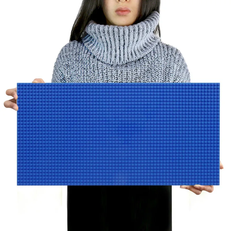 Panneau mural de blocs de construction 32x64 points, plaque de base en brique créative DIY Compatible avec les marques, cadeau pour la décoration de la chambre d'enfants