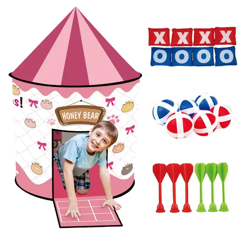 Kids Tent Bean Bag Toss Game Multifunctional Kids Bean Bag Toss Game Outdoor Games For Kids Wear-Resistant Folding Kids Outdoor