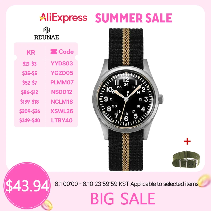 Reloj RA03 G10 para Hombre Estilo Retro en Acero Inoxidable 34.5mm