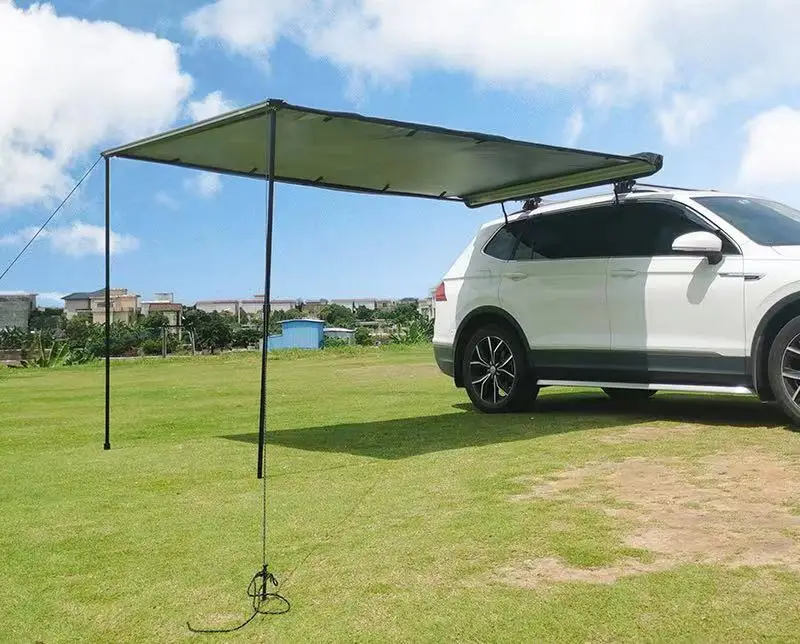 

Oxford Cloth Shelter Shade SUV Outdoor Camping Travel Rooftop Pull Out Tent Car Side Awning Tent Car Sun Protection Canopy