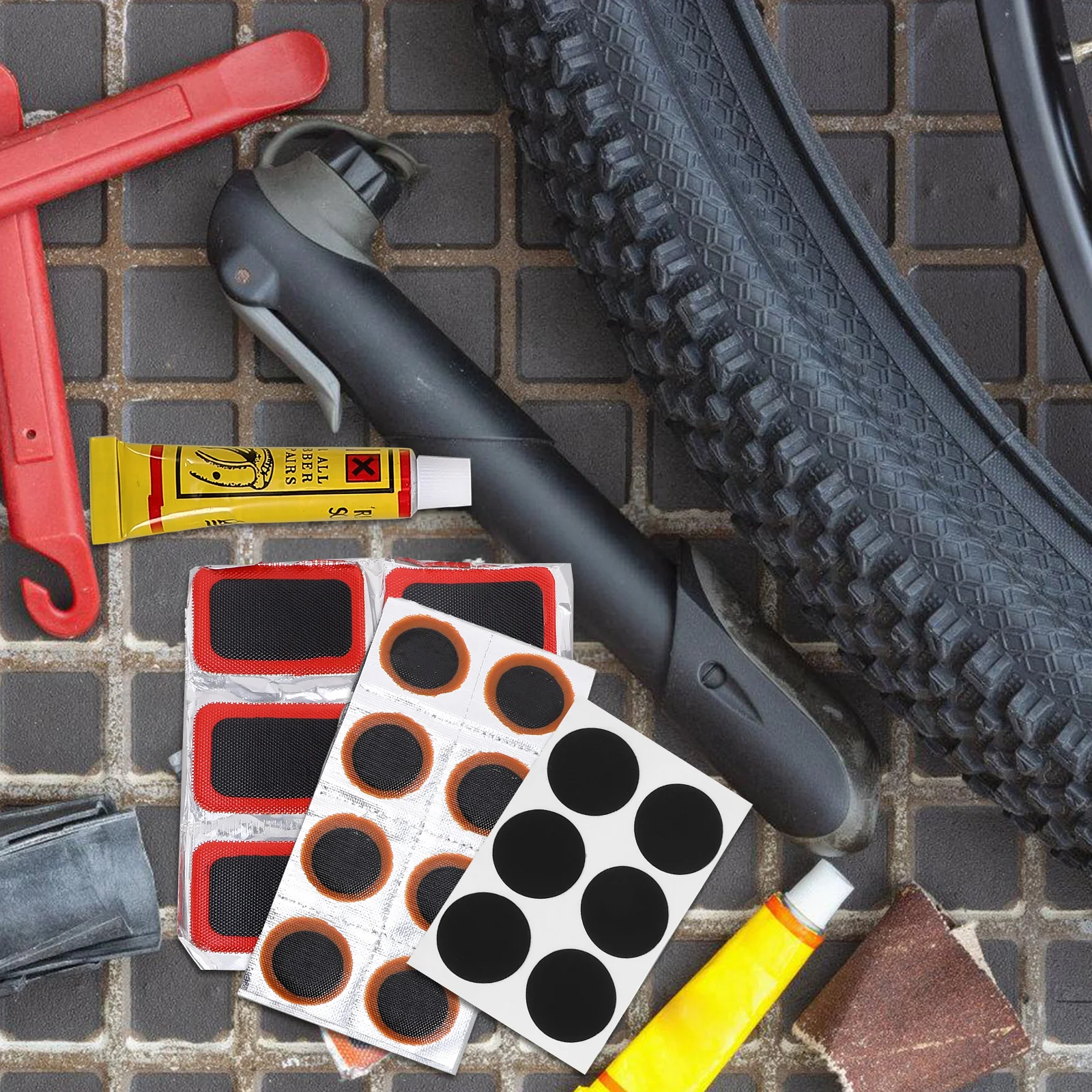 

Repair Kit Bicycles Tire Patch Motorcycle Bike Patches Tools Kits Inner Repairkit