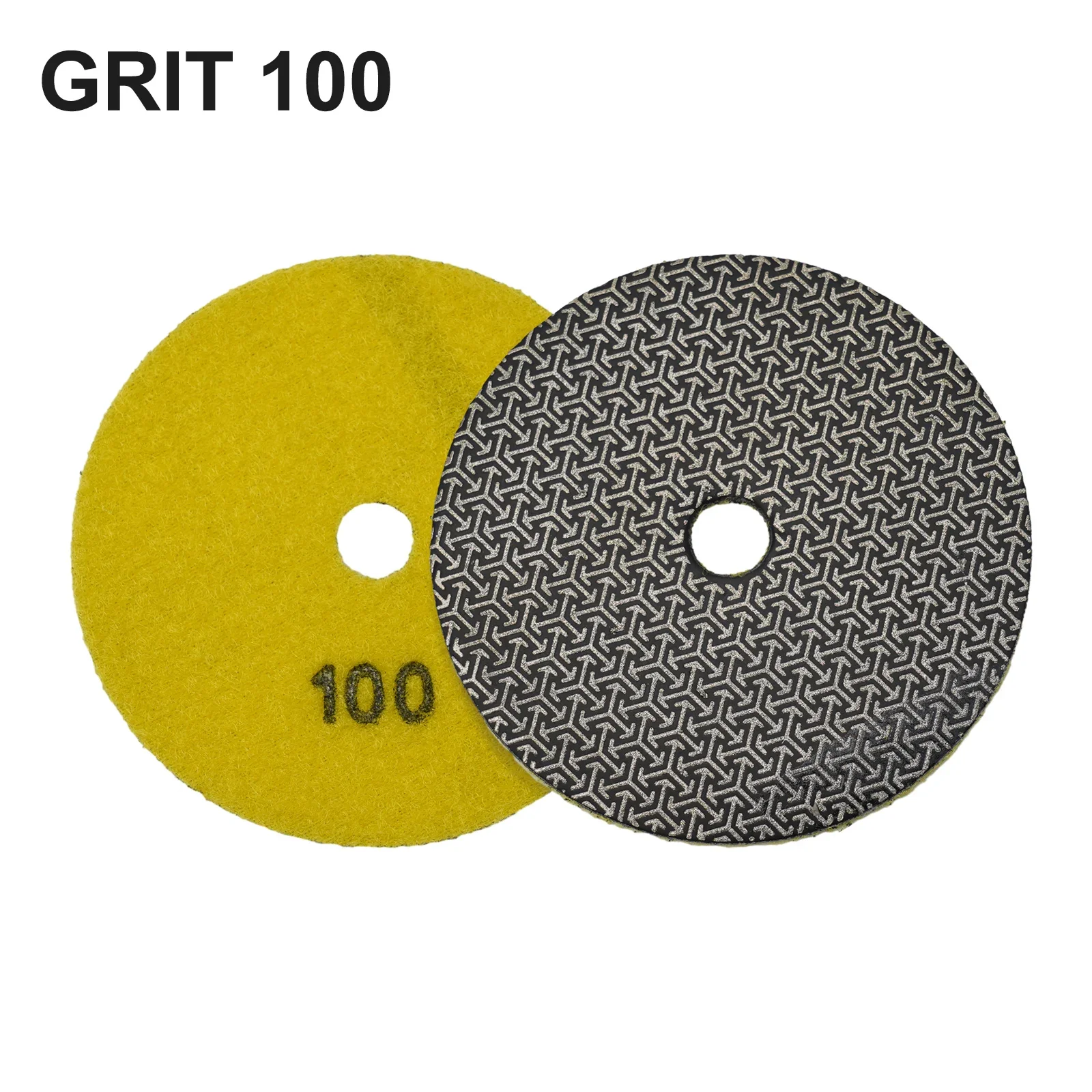 1pc 100mm/4inch Electroplated Emery Sanding Pads Grinding Disc For Glass Granite Marble Tile Concrete Polishing Pad 60-400Grit