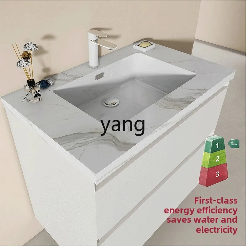 CX Smart Hot Water Bathroom Cabinet White Swan Stainless Steel Honeycomb Aluminum Wash Table - view 4