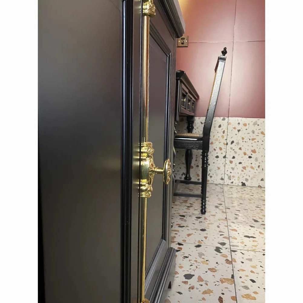 Cabinet Hardware Handle in Long Bar Configuration Fabricated from Zinc Alloy for Drawer Pull Use in Various Room Types