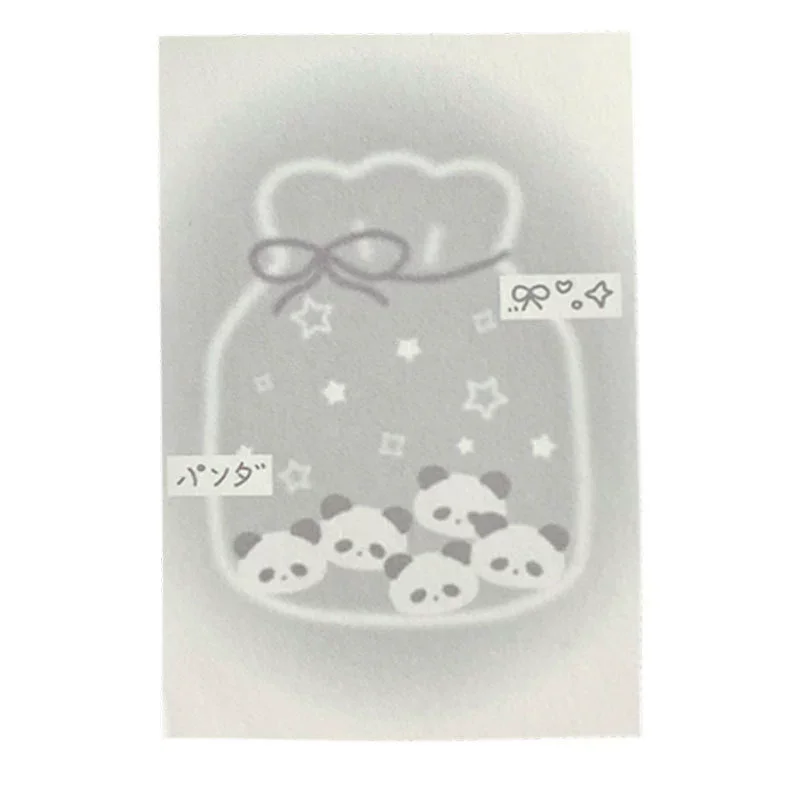 Cute Cartoon Panda Grey Series Memo Pad Kawaii Loose-leaf Portable Pocket Notepads Scrapbook Journal Decorative Paper for Girls