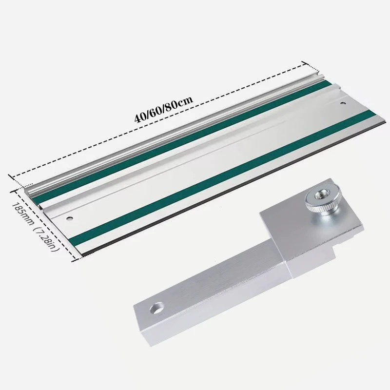 

Направляющая и квадратная направляющая для гусеничной пилы 400/600 мм, 90 ° Прямоугольный транспортир направляющей, регулируемая квадратная направляющая, совместимая с Makita