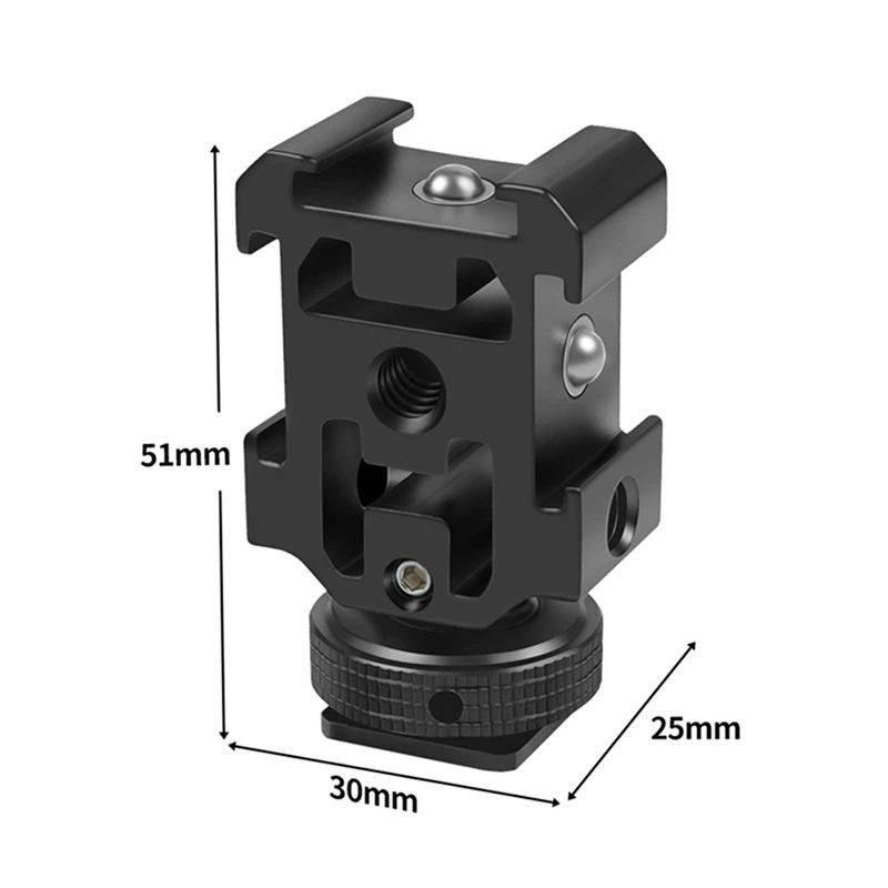 ตัวยึดอะแดปเตอร์สำหรับกล้อง DSLR สำหรับแสงแฟลชไมโครโฟนวิดีโอ LED แบบรองเท้าร้อน