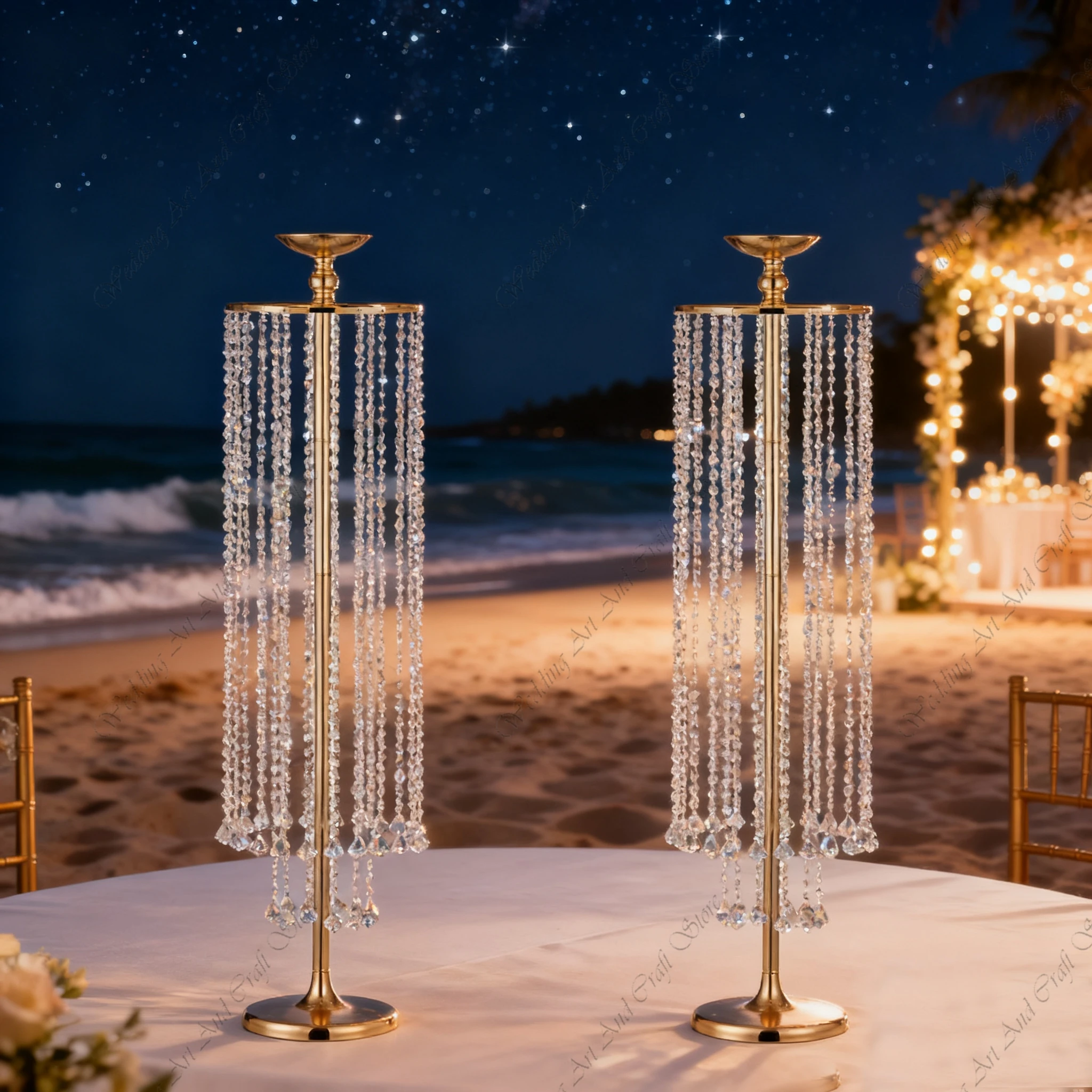 

10 шт. f30, 80-120 см, круглая подставка для цветов, хрустальный шар, расшитый бисером, золотой кандаллабра, центральная основа для цветов для стола, свадьбы, вечеринки, до 475