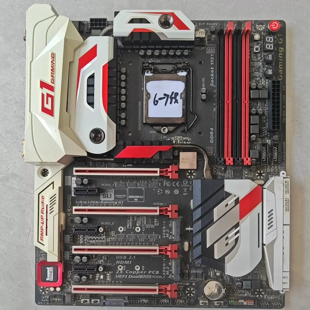 Tarjeta Madre Gigabyte GA-Z170X-Gaming G1 para PC de Escritorio, Z170X Gaming G1 LGA 1151 DDR4, 100% Probada, Funciona Perfectamente