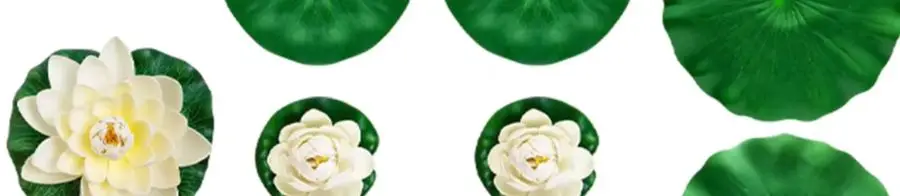 

9-Piece Realistic Lotus Floating Landscape Set With Artificial Lotus Flowers And Leaves For Gardens, Patios, And Terraces