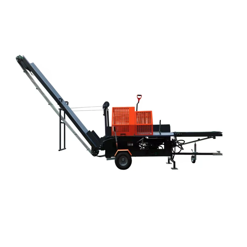 

14HP Firewood Processor Log Splitter Chainsaw 10' Ft Conveyor Hydraulic Feed + Trailer