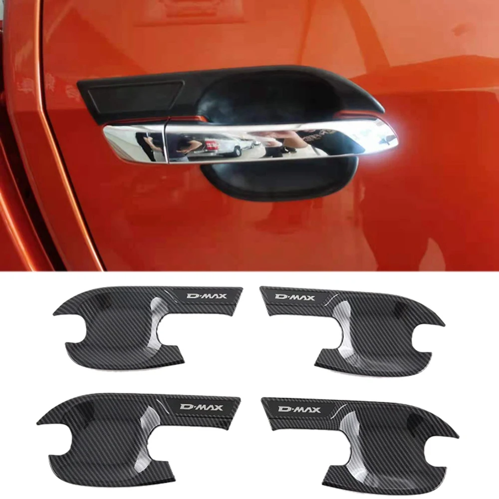 For D-MAX 2019 -2022 Car Outer Door Bowl Trim Protective Cover Sticker Exterior Decoration Accessories