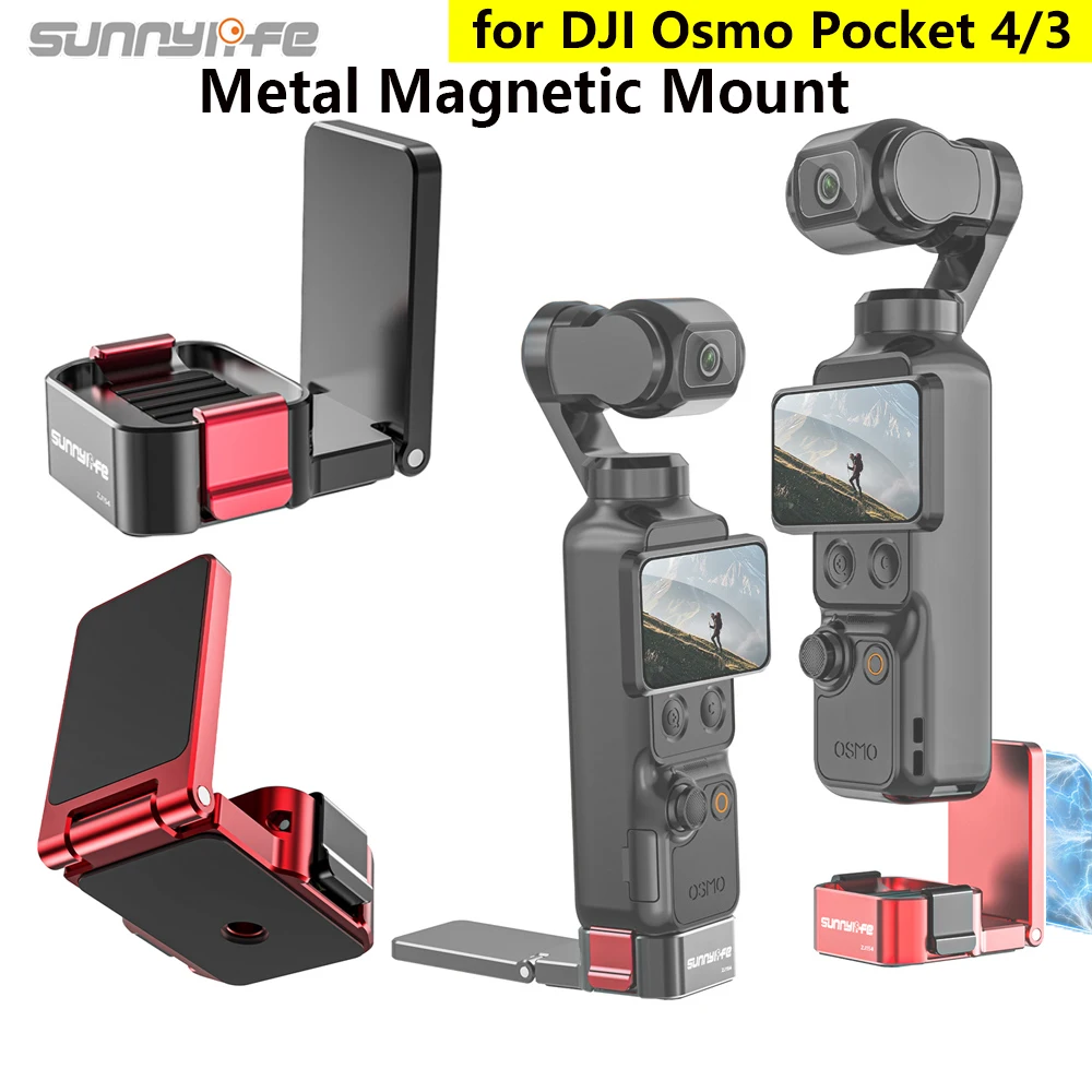 

Sunnylife Metal Magnetic Adapter Mount for DJI Osmo Pocket 4 Pocket3 Camera Magnetic Bracket Desktop Mount Base Vlgo Video Stand