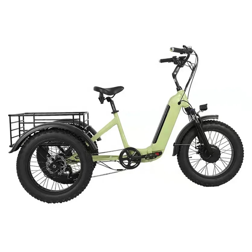 

Joyebikes Comfortable Three Wheel Bikes 48v 500w long rang Folding Motorized Bicycle with Big Wheels,Electric Trike for Adults