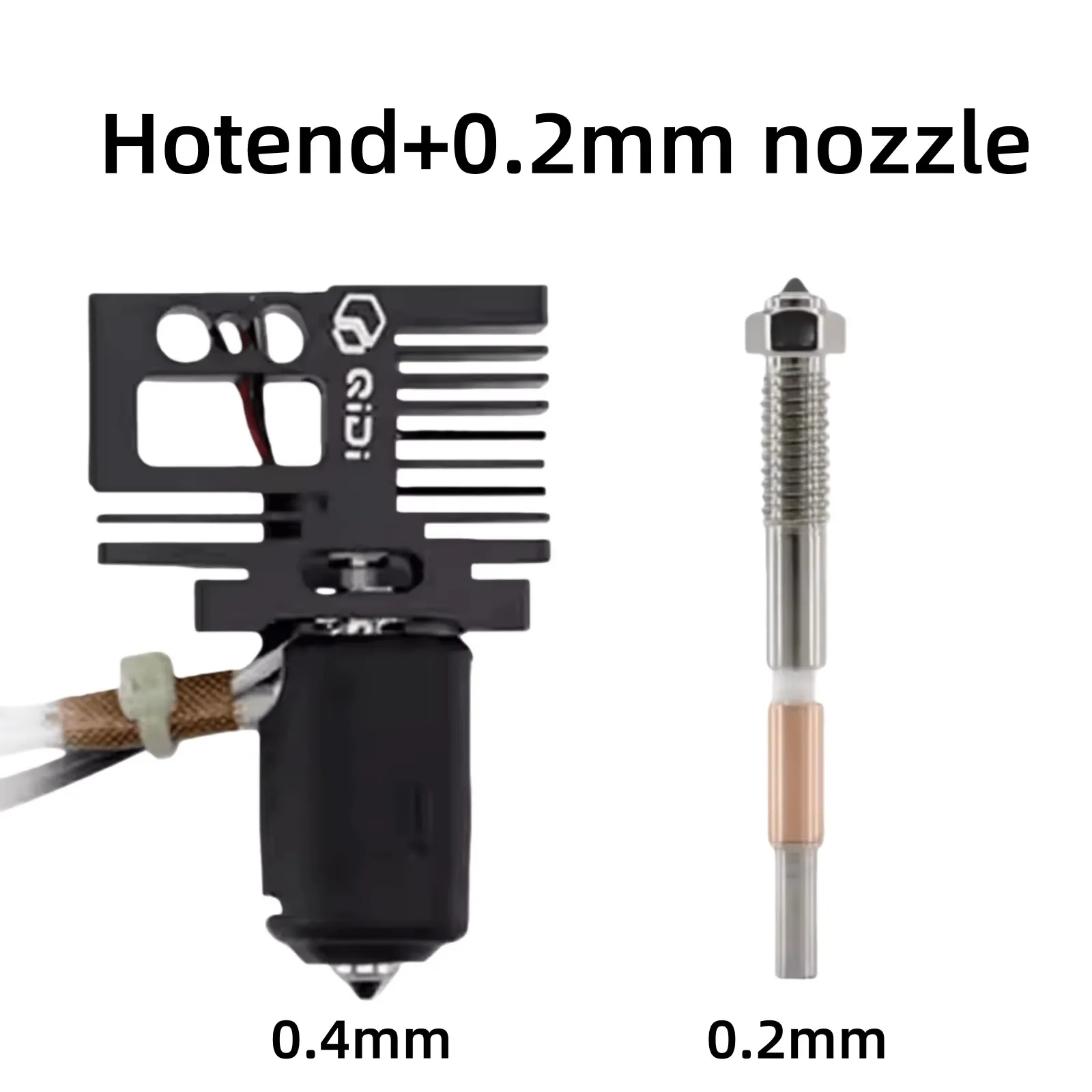QIDI Q2/Q2C Official High-Performance Bimetal Hotend, Hardened Steel Nozzle | high thermal 370℃ stability for durable printing