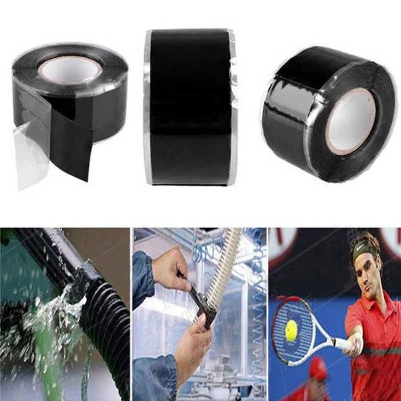 1PC Self Fusing Wire Waterproof Tape Leakage Hose Water Bonding Pipe Seal Repair Tape Self-adhesive Strong Rubber Bonding Tape