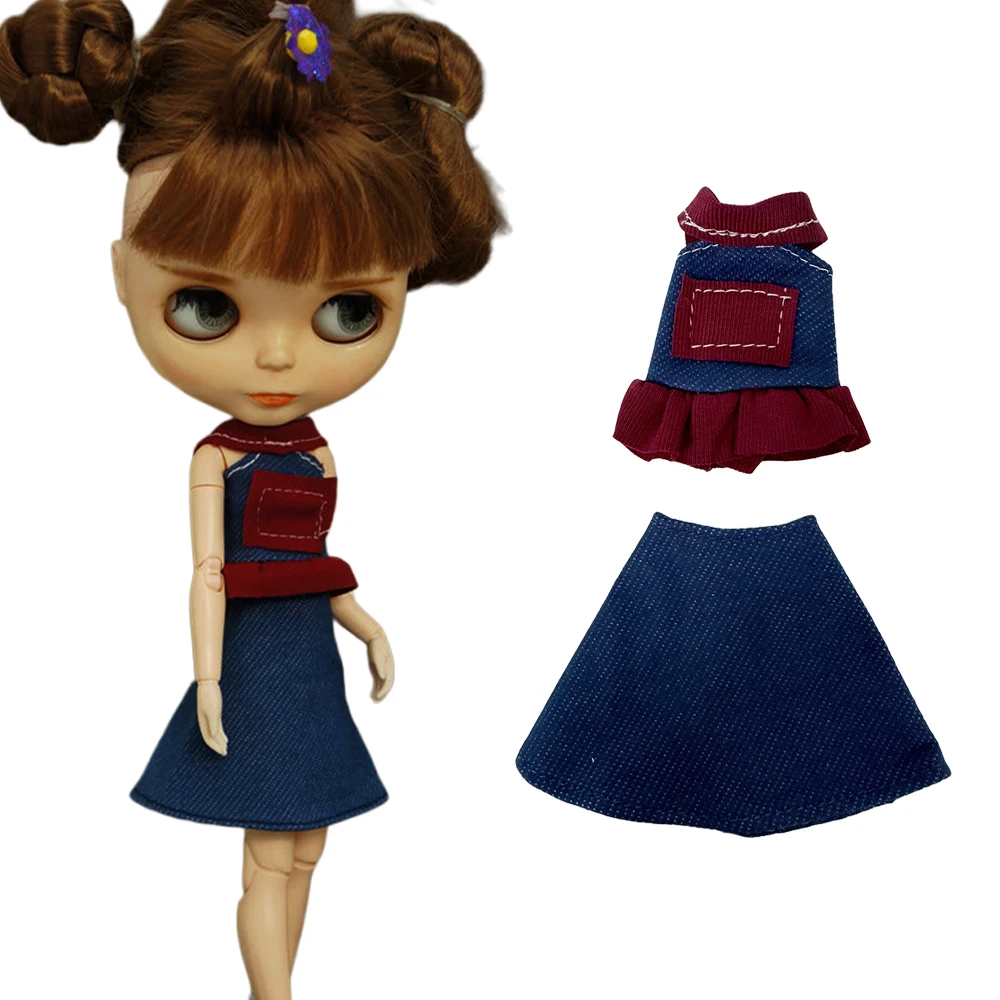 

1 Pcs Cute Skirt Mini Casual Clothing For Blythe Dolls Clothes Fashion Doll Dress for Blyth Doll OB24 Dolls Accessories