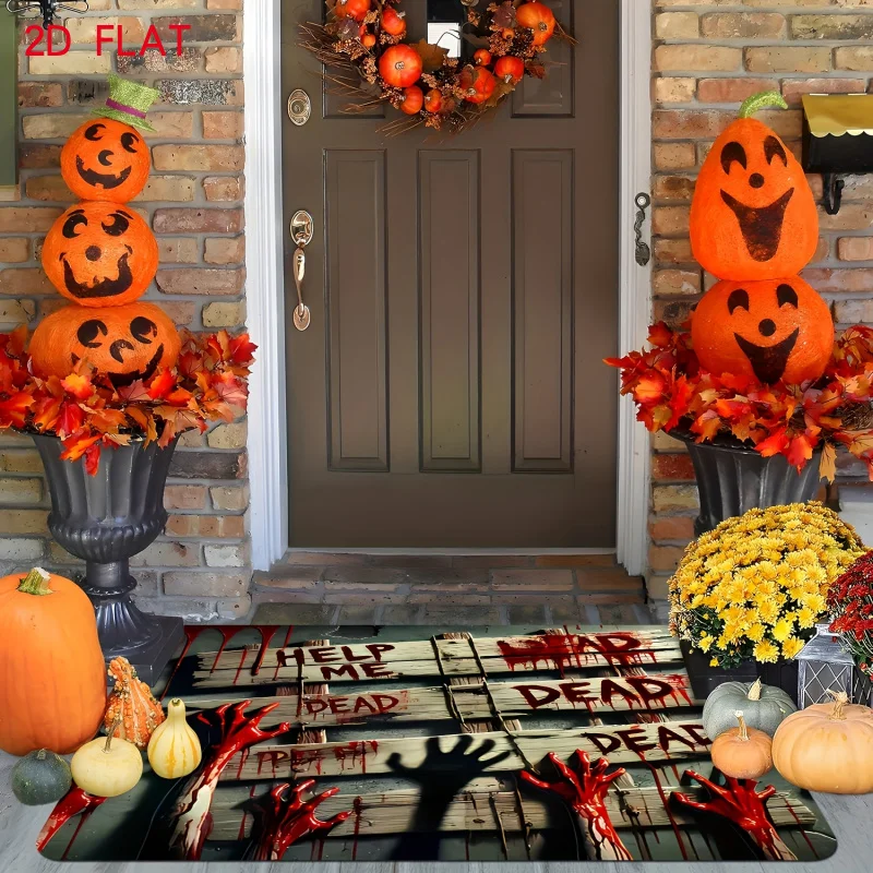 Blood Splatter Hand Area Rug Non Slip Washable Floor Mat For Entryway Living Room Home Decor