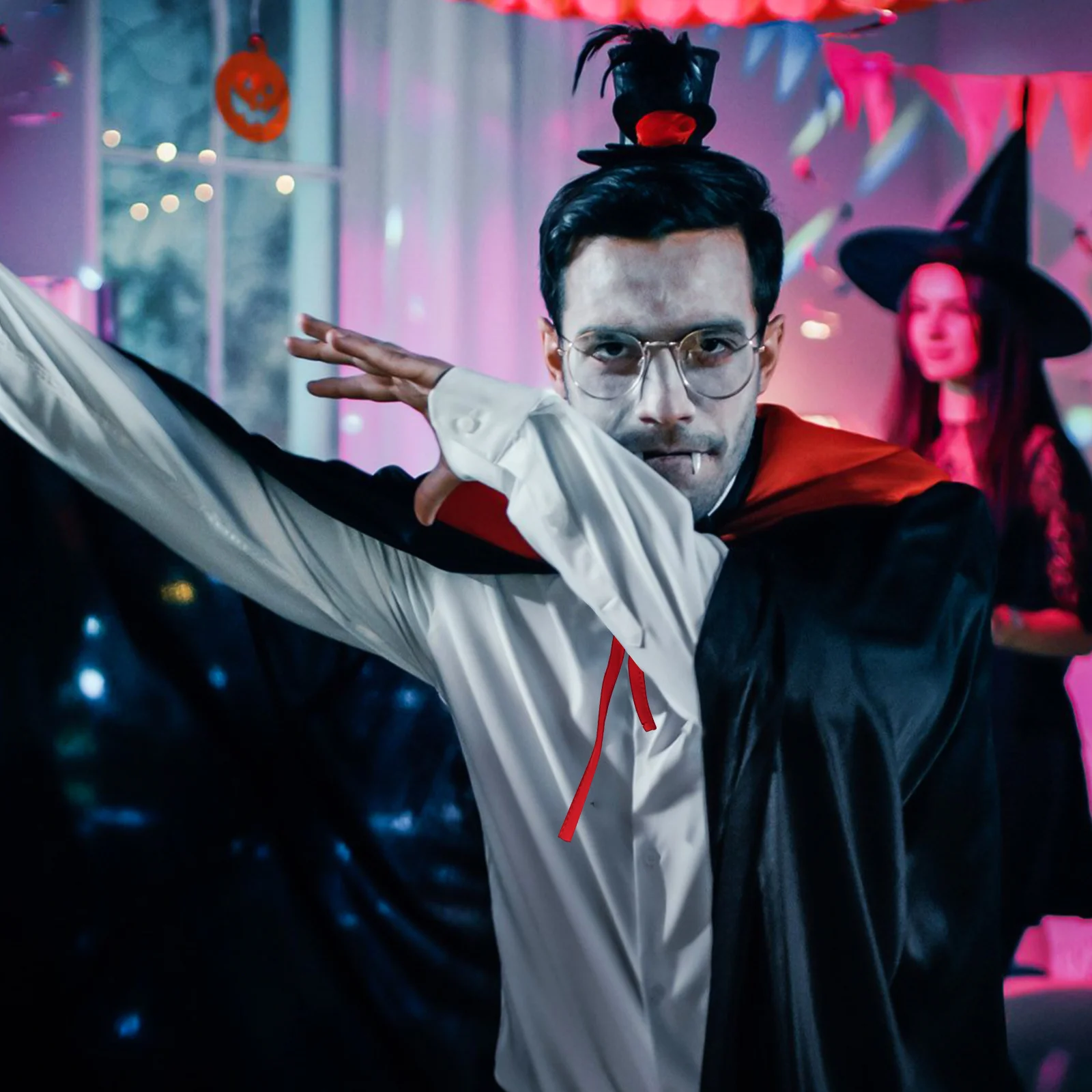 

1Pcs Halloween Vampire Cloak Cosplay Cape Double Sided Long Cape Costume Party Masquerade Accessory Vampire Cloak