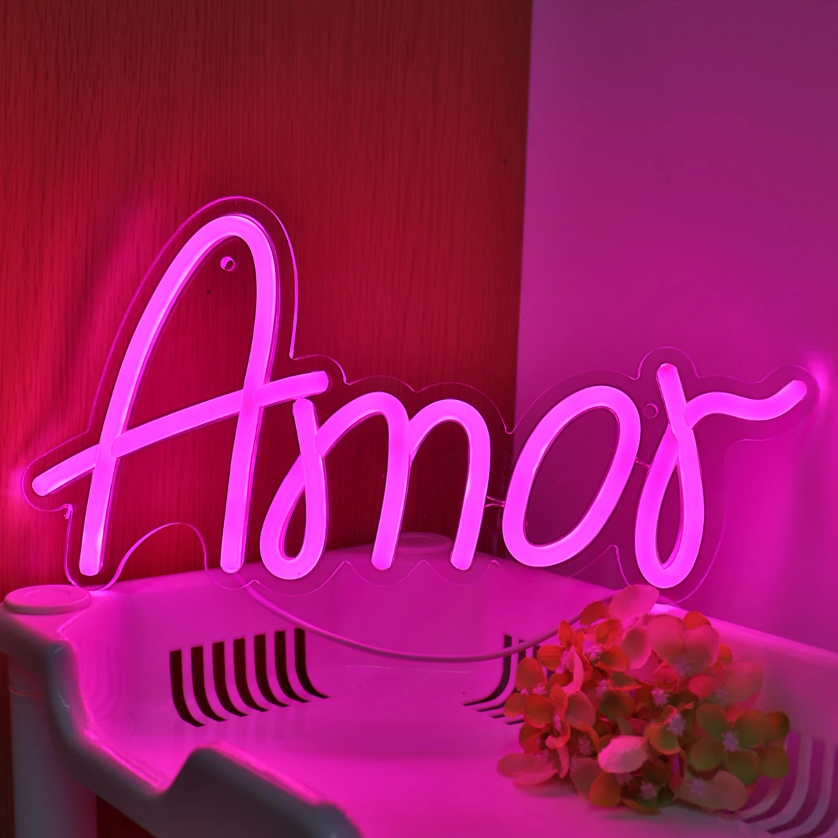 

1pc Amor Rocket LED Wall Neon Sign USB Power 5V Low Voltage Safe Night Light For Shop Bar Event Pub Decoration 11.54''*6.02''