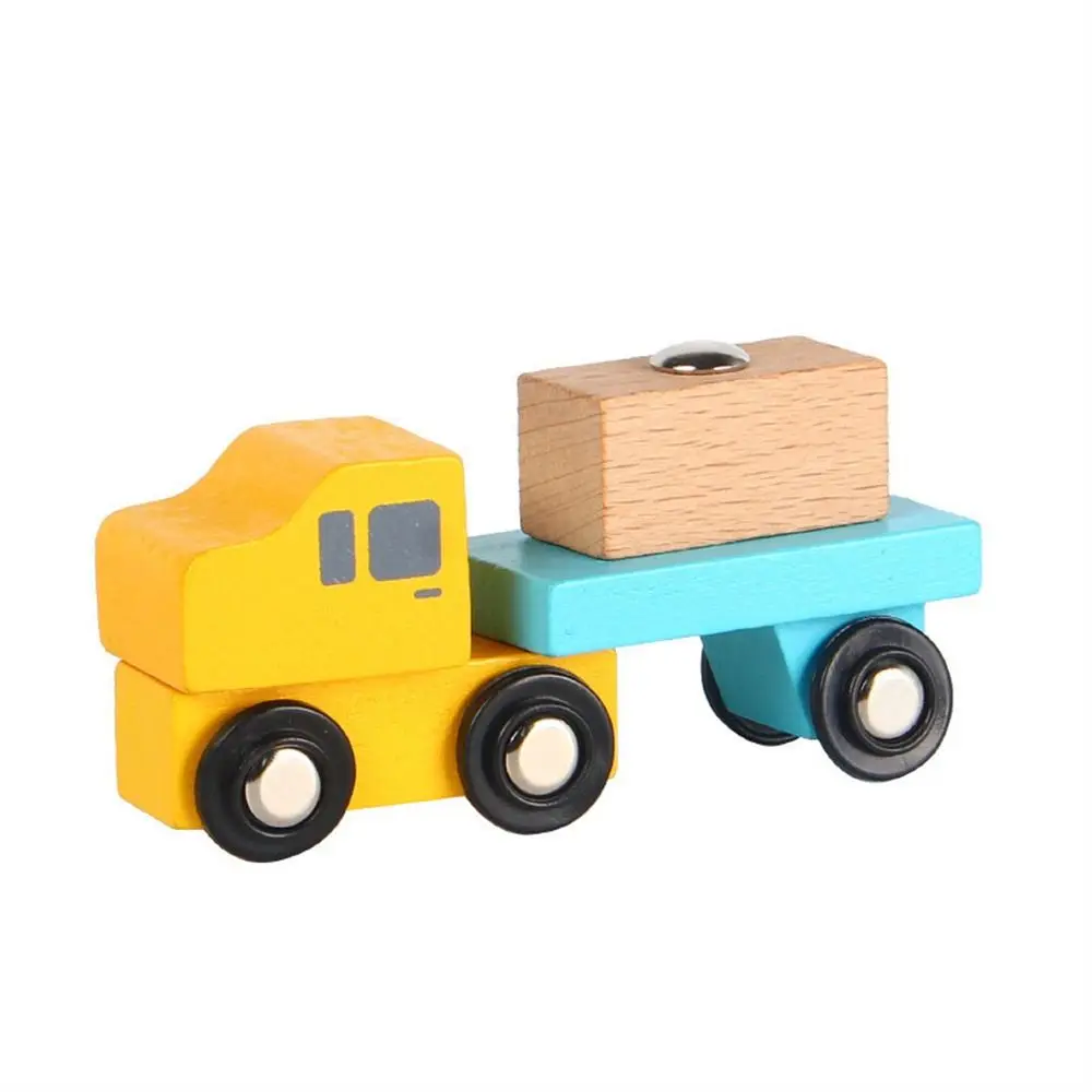 

Locomotive Toy Magnetic Train Toys Combinations Assembly Railway Track Cars Train Model Vehicles Track Wooden Magnetic Train