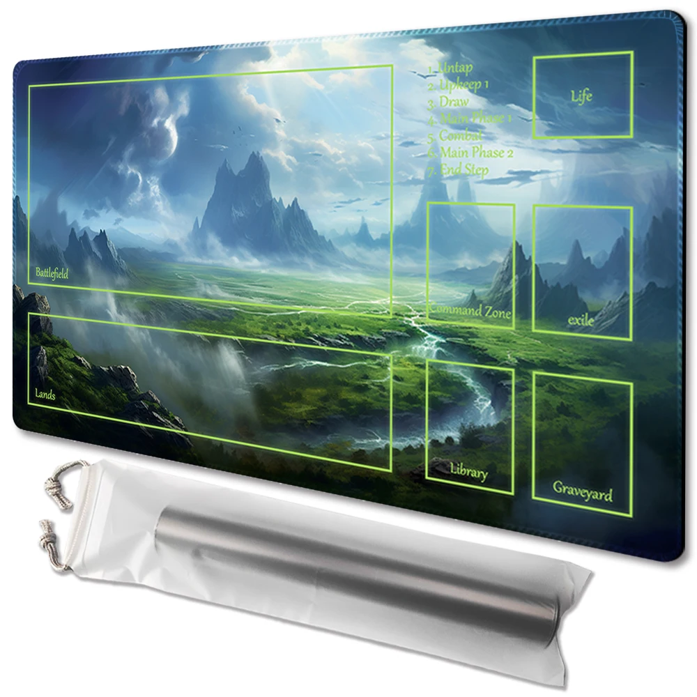 Purify land - Board Game TCG Playmat Table Mat Game Size 60X35 CM Mousepad Compatible for MTG CCG