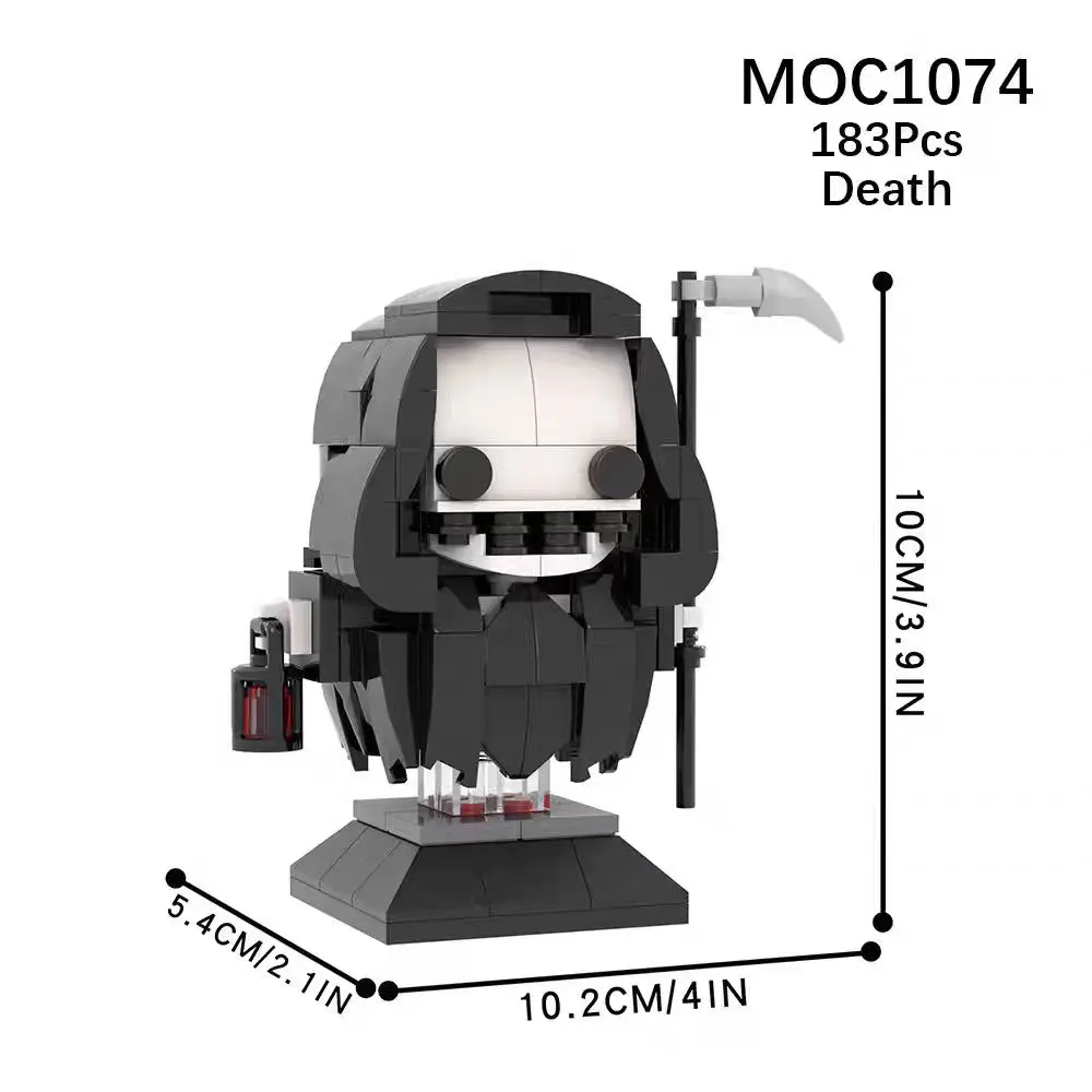 

MOC Death God Bricks Brickheadz Adult Children Toys Building Blocks Model Horror Movie Halloween Christmas Gift