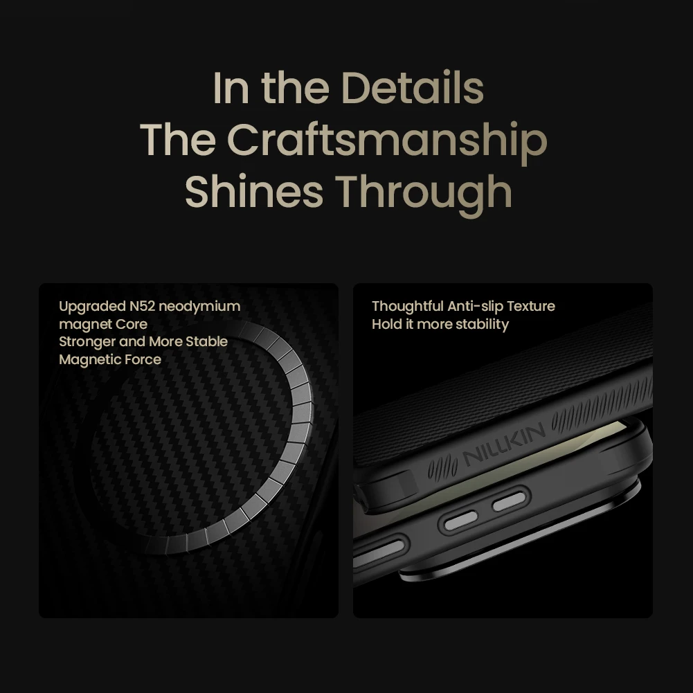 

Nillkin For Samsung Galaxy S26 Ultra 5G Case CarboProp Aramid Fiber with Stand Camera Case Magnetic Lens Protection Cover