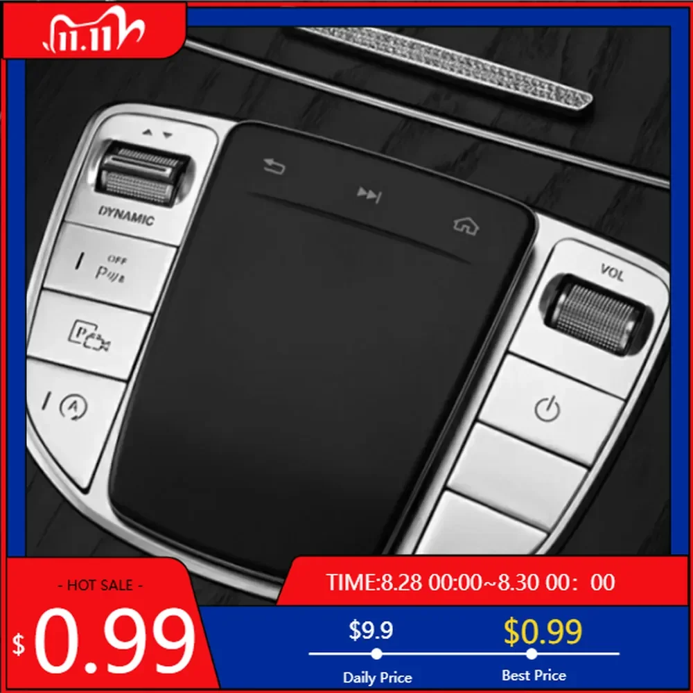 

Внутренние наклейки для Mercedes Benz C E V Class GLC 2015-21, центральная консоль, переключение передач, мультимедийная мышь, кнопки переключения, чехлы Sti