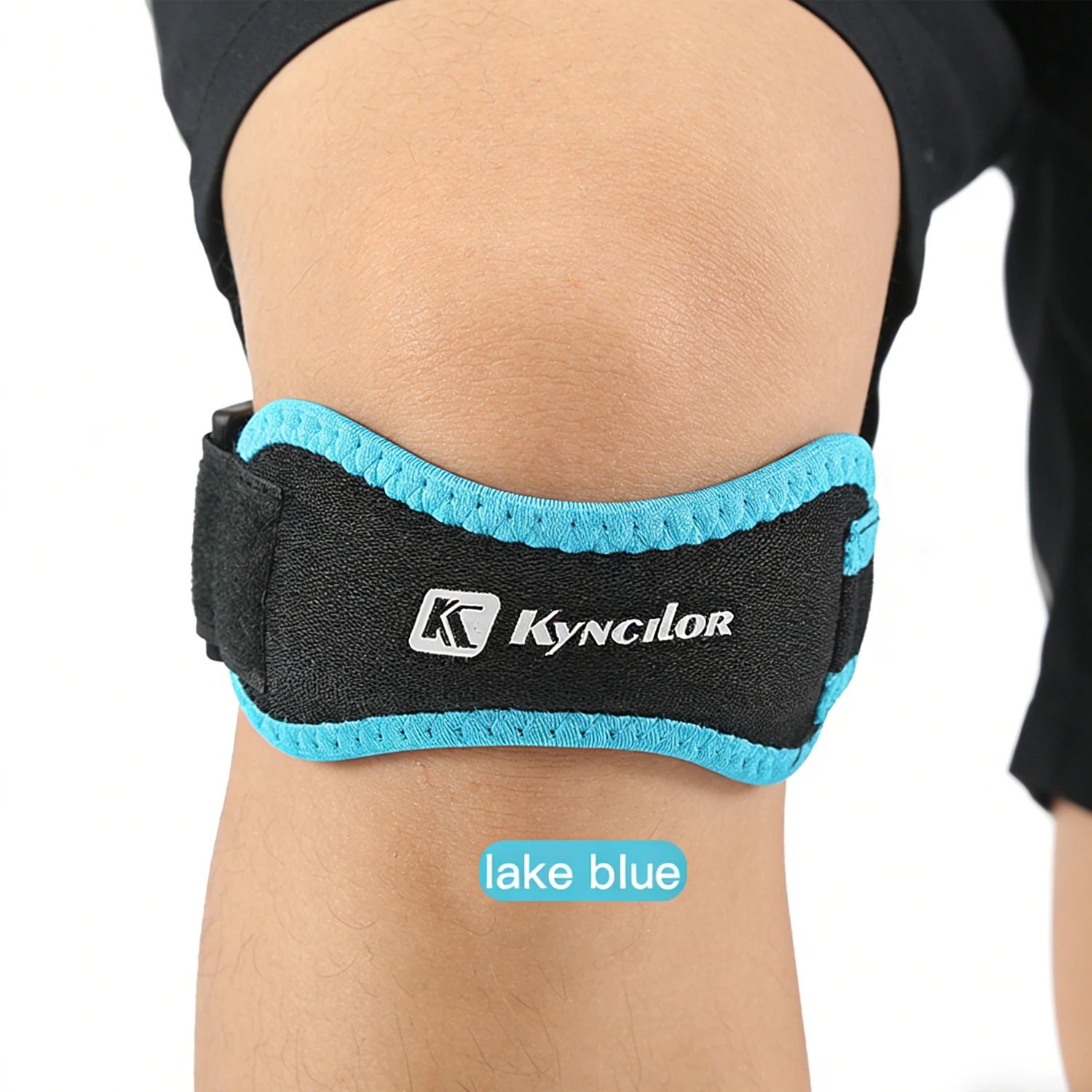 Faixa Ajustável de Silicone para Patela e Tendão do Joelho, Protetor de Joelho para Corrida, Ciclismo e Academia, Suporte para Joelho